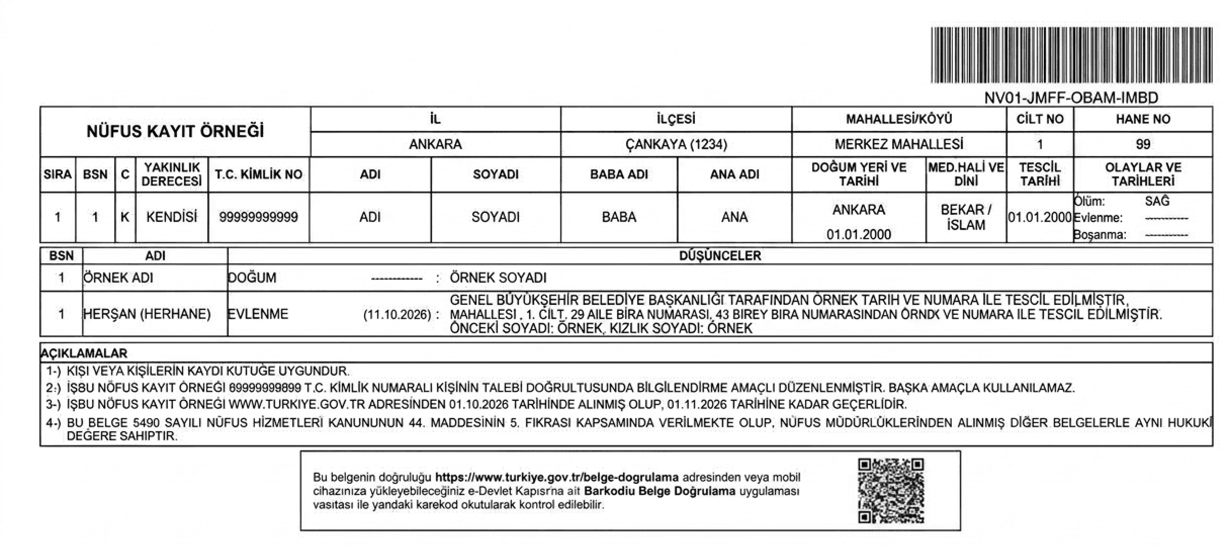 Nüfus Kayıt Örneği Tercümesi: Yeminli Tercüme, Noter ve Apostil
